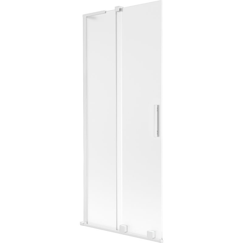 Mexen Velar L vanová zástěna 2-křídlová posuvná 85 x 150 cm, matná, bílá - 896-085-003-31-20