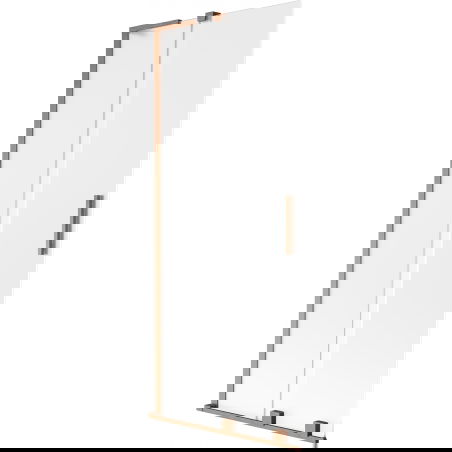 Mexen Velar L vanová zástěna 2-křídlová posuvná 85 x 150 cm, mat, kartáčovaná měď - 896-085-003-31-65