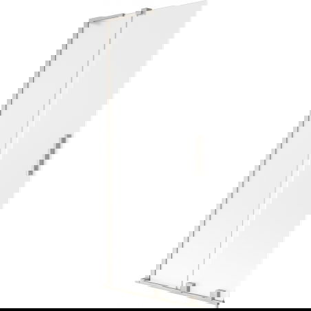 Mexen Velar L vanová zástěna 2-dílná posuvná 85 x 150 cm, matné sklo, kartáčovaný nikl - 896-085-003-31-97