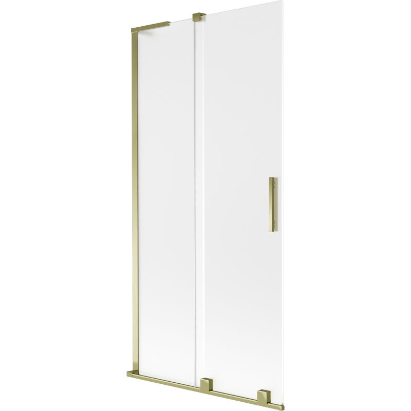 Mexen Velar L vanová zástěna dvoukřídlá posuvná 90 x 150 cm, matná, zlatá - 896-090-003-31-50