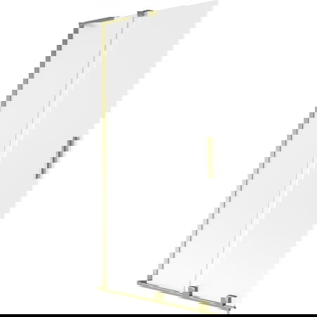 Mexen Velar L vanová zástěna dvoukřídlá posuvná 90 x 150 cm, matná, zlatá - 896-090-003-31-50