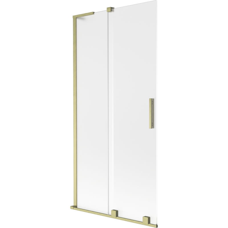 Mexen Velar L vanová zástěna 2-křídlová posuvná 90 x 150 cm, matná, zlatá kartáčovaná - 896-090-003-31-55