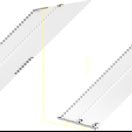 Mexen Velar L vanová zástěna 2-křídlová posuvná 90 x 150 cm, matná, zlatá kartáčovaná - 896-090-003-31-55