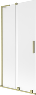 Mexen Velar L vanová zástěna 2-křídlová posuvná 90 x 150 cm, matná, zlatá kartáčovaná - 896-090-003-31-55