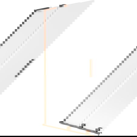 Mexen Velar L vanová zástěna, 2-dílná posuvná 90 x 150 cm, matné sklo, růžové zlato - 896-090-003-31-60