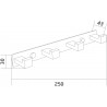 Mexen čtyřnásobný háček na ručník, černý - 709264-70