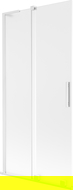 Mexen Velar L vanová zástěna 2-křídlová zasouvací 95 x 150 cm, matová, bílá - 896-095-003-31-20