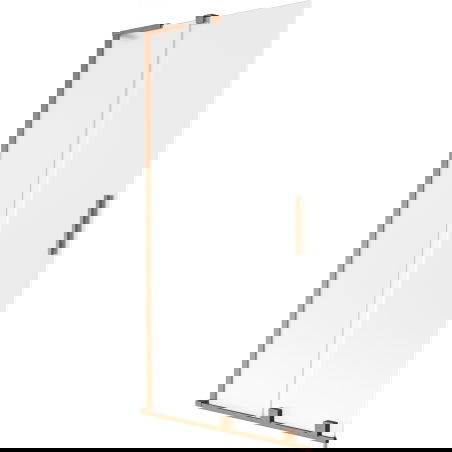 Mexen Velar L vanová zástěna 2-křídlová posuvná 95 x 150 cm, matné sklo, kartáčovaná měď - 896-095-003-31-65
