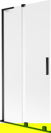 Mexen Velar L vanová zástěna 2-dílná posuvná 95 x 150 cm, matná, černá - 896-095-003-31-70