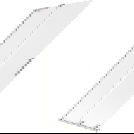 Mexen Velar L vana zástěna dvoudílná posuvná 95 x 150 cm, mat, kartáčovaný nikl - 896-095-003-31-97