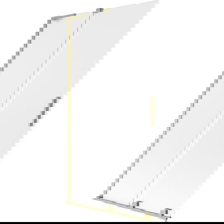 Mexen Velar L vanová zástěna 2-křídlová posuvná 100 x 150 cm, matná, zlatá kartáčovaná - 896-100-003-31-55