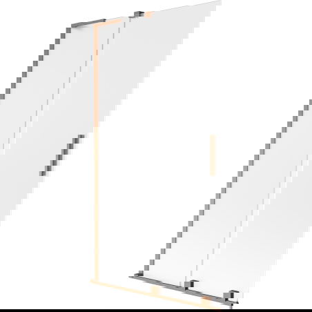 Mexen Velar L vanová zástěna 2-dílná posuvná 100 x 150 cm, námraza, kartáčovaná měď - 896-100-003-31-65