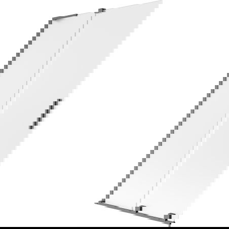 Mexen Velar L vanová zástěna 2-křídlová posuvná 100 x 150 cm, mražená, gun gray kartáčovaná - 896-100-003-31-66