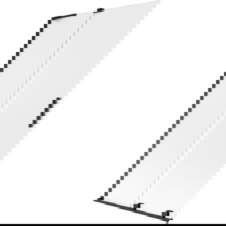 Mexen Velar L vanová zástěna 2-dílná posuvná 100 x 150 cm, matné sklo, černá - 896-100-003-31-70