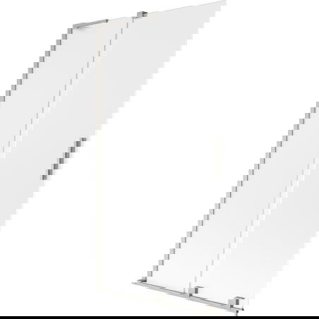 Mexen Velar L vanová zástěna dvoukřídlová posuvná 100 x 150 cm, matné sklo, kartáčovaný nikl - 896-100-003-31-97