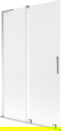 Mexen Velar L vanová zástěna 2-dílná posuvná 110 x 150 cm, mat, chrom - 896-110-003-31-01