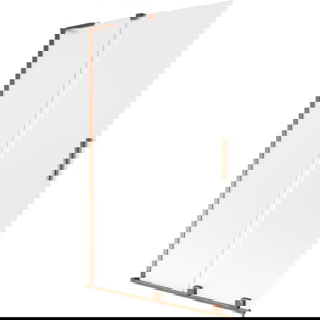 Mexen Velar L vanová zástěna 2dílná posuvná 110 x 150 cm, matná, růžové zlato - 896-110-003-31-60