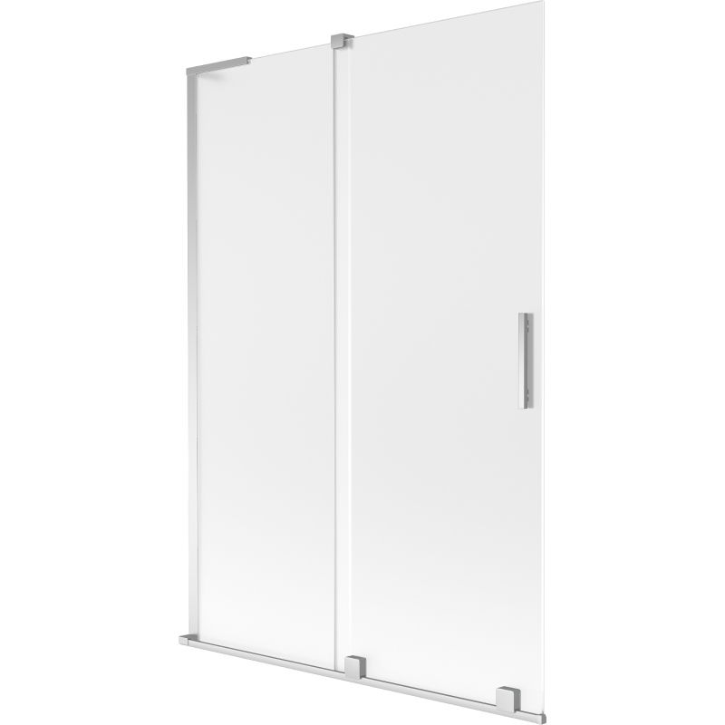 Mexen Velar L vanová zástěna, 2dílná, posuvná, 120 x 150 cm, mrazivý, chrom - 896-120-003-31-01