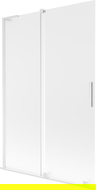 Mexen Velar L vanová zástěna 2-křídlá posuvná 120 x 150 cm, matná, bílá - 896-120-003-31-20