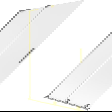 Mexen Velar L vanová zástěna 2dílná posuvná 120 x 150 cm, matná, zlatá - 896-120-003-31-50