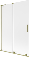 Mexen Velar L vanová zástěna 2dílná posuvná 120 x 150 cm, matná, zlatá - 896-120-003-31-50