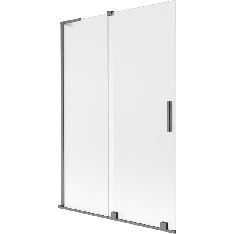 Mexen Velar L vanová zástěna 2-dílná posuvná 120 x 150 cm, mat, gun gray kartáčovaný - 896-120-003-31-66