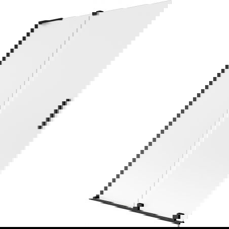 Mexen Velar L vanová zástěna 2-křídlová posuvná 120 x 150 cm, mráz, černá - 896-120-003-31-70