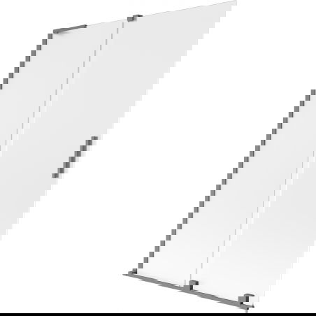 Mexen Velar L vanová zástěna, 2-dílná posuvná 120 x 150 cm, matné sklo, gun metal - 896-120-003-31-95