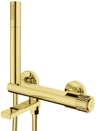 Mexen Diamond vanová baterie se sprchovou sadou, zlatá - 71530-50