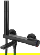 Mexen Diamond vana s baterií se sprchovou sadou, černá - 71530-70