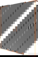 Mexen Velar L Duo vanová zástěna 2-dílná posuvná 150 x 150 cm, grafit, kartáčovaná měď - 896-150-003-42-65