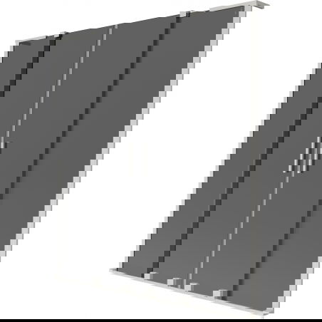 Mexen Velar L Duo paravan vanový 2-křídlý posuvný 150 x 150 cm, grafit, kartáčovaný nikl - 896-150-003-42-97