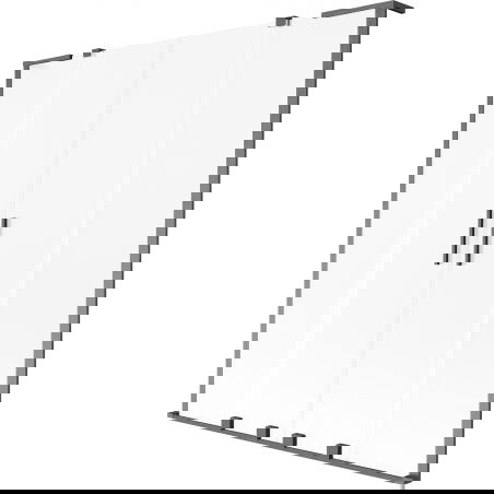 Mexen Velar L Duo paraván na vanu 2dílný posuvný 150 x 150 cm, mat, kartáčovaný gun šedý - 896-150-003-32-66
