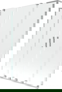 Mexen Velar L Duo vanová zástěna 2-křídlová posuvná 150 x 150 cm, transparentní, chrom - 896-150-003-02-01