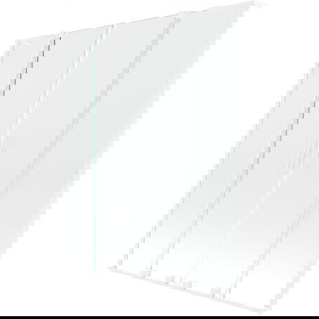 Mexen Velar L Duo vanová zástěna 2-křídlá posuvná 150 x 150 cm, transparentní, bílá - 896-150-003-02-20