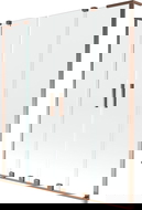 Mexen Velar L Duo Skleněná Zástěna na Vanu 2-Křídlová Posuvná 150 x 150 cm, Transparentní, Růžové Zlato - 896-150-003-02-60