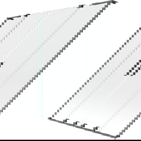 Mexen Velar L Duo vanová zástěna 2-křídlová posuvná 150 x 150 cm, transparentní, kartáčovaná šedomodrá - 896-150-003-02-66