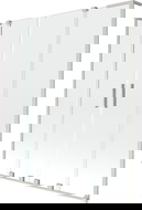 Mexen Velar L Duo sprchová zástěna 2-křídlová posuvná 150 x 150 cm, transparentní, kartáčovaný nikl - 896-150-003-02-97