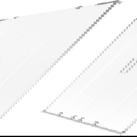 Mexen Velar L Duo vanová zástěna 2-křídlá posuvná 180 x 150 cm, mléčné sklo, chrom - 896-180-003-32-01