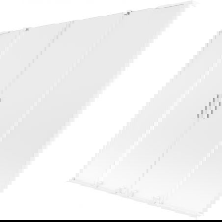 Mexen Velar L Duo vanová zástěna 2křídlová posuvná 180 x 150 cm, matná, bílá - 896-180-003-32-20