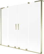 Mexen Velar L Duo vanová zástěna 2-křídlová posuvná 180 x 150 cm, matná, zlatá - 896-180-003-32-50