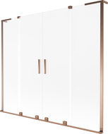Mexen Velar L Duo vanová zástěna 2-křídlová posuvná 180 x 150 cm, námraza, růžové zlato - 896-180-003-32-60