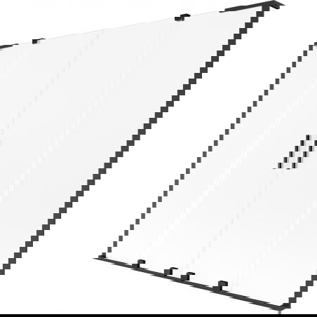 Mexen Velar L Duo vanová zástěna 2-křídlová posuvná 180 x 150 cm, matný, černý - 896-180-003-32-70