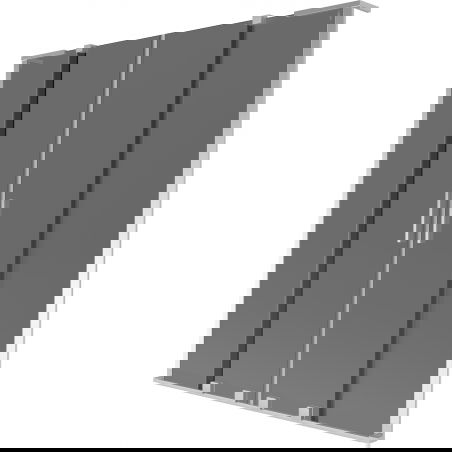 Mexen Velar L Duo vana se zatahovací sprchovou zástěnou 2-dílná 140 x 150 cm, grafit, chrom - 896-140-003-42-01