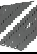 Mexen Velar L Duo vanová zástěna, 2-dílná zasouvací, 140 x 150 cm, grafitová, bílá - 896-140-003-42-20