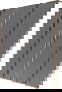 Mexen Velar L Duo vanová zástěna 2křídlová posuvná 140 x 150 cm, grafit, růžové zlato - 896-140-003-42-60