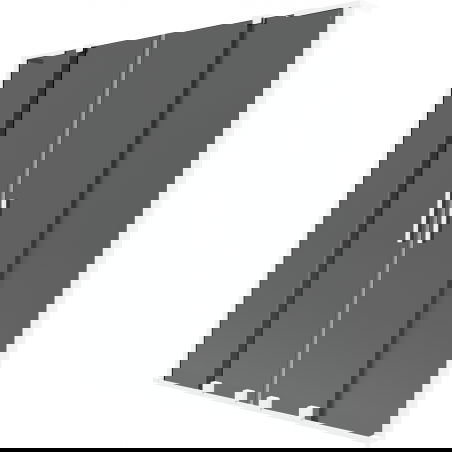 Mexen Velar L Duo vanová zástěna 2-dílná posuvná 160 x 150 cm, grafit, bílá - 896-160-003-42-20