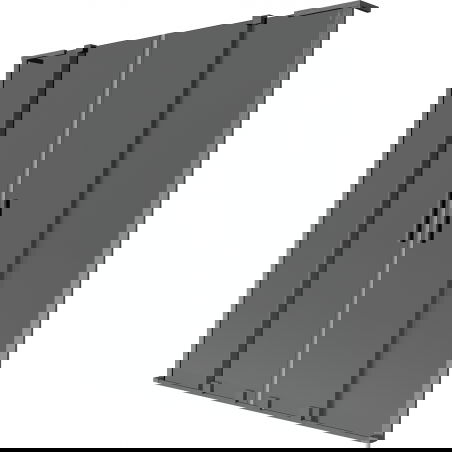 Mexen Velar L Duo paraván vanová 2-křídlý posuvný 160 x 150 cm, grafit, kartáčovaná gun šedá - 896-160-003-42-66