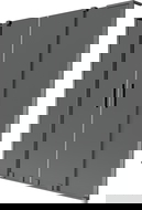 Mexen Velar L Duo paraván vanová 2-křídlý posuvný 160 x 150 cm, grafit, kartáčovaná gun šedá - 896-160-003-42-66