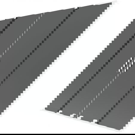 Mexen Velar L Duo vanová zástěna 2-dveřová posuvná 200 x 150 cm, grafit, bílá - 896-200-003-42-20